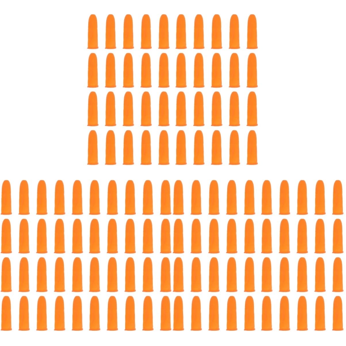 Healeved 3sets Wear-Resistant Non-Slip Finger Cots Finger Protectors Anti-Skid Finger Covers Portable Anti Static Finger Cots Lightweight Finger Covers Fingertips Covers Orange 100pcs*3