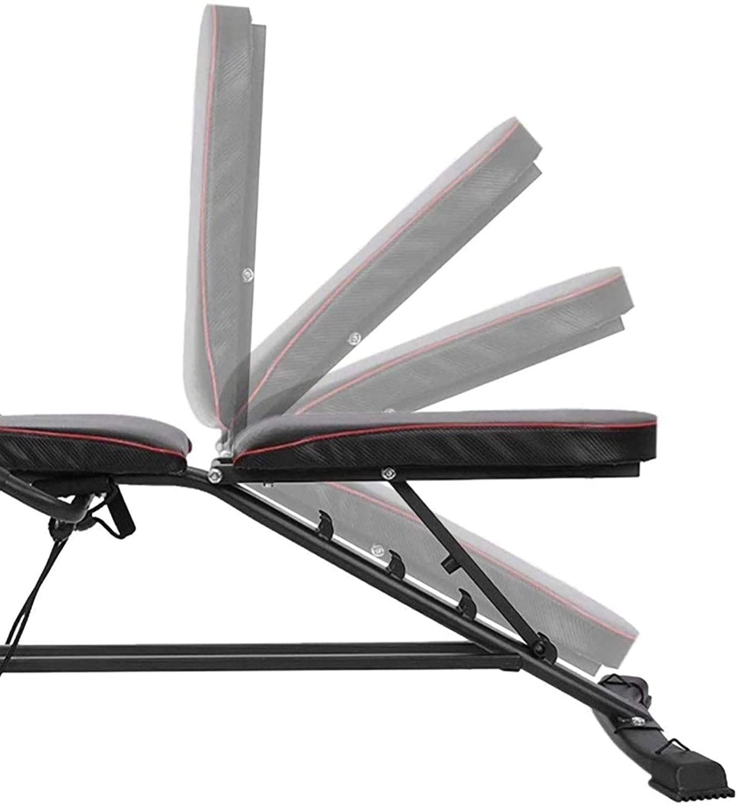 ISolay Verstellbares Gewichtheberbett mit 5-stufig Verstellbarer Bauchbank, Sit-Up-Fitness, Hantelbank, Taillenbank, Bank für Gewichtheben und Heimtraining, Belastung 300 kg