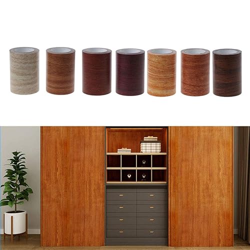 Miniatura 4 de appuivbt Papel tapiz de madera rústica papel tapiz autoadhesivo para despegar y pegar papel tapiz de tablones de madera vintage 31in x 150ft