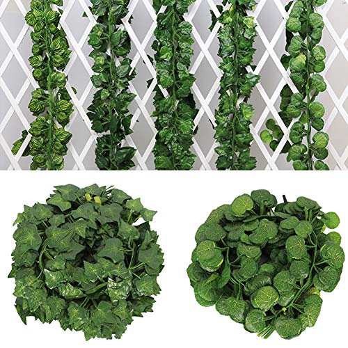 display08 2m Artificial Grape Parthenocissus Leaves Vine Wall Hanging Garden Decor 3#