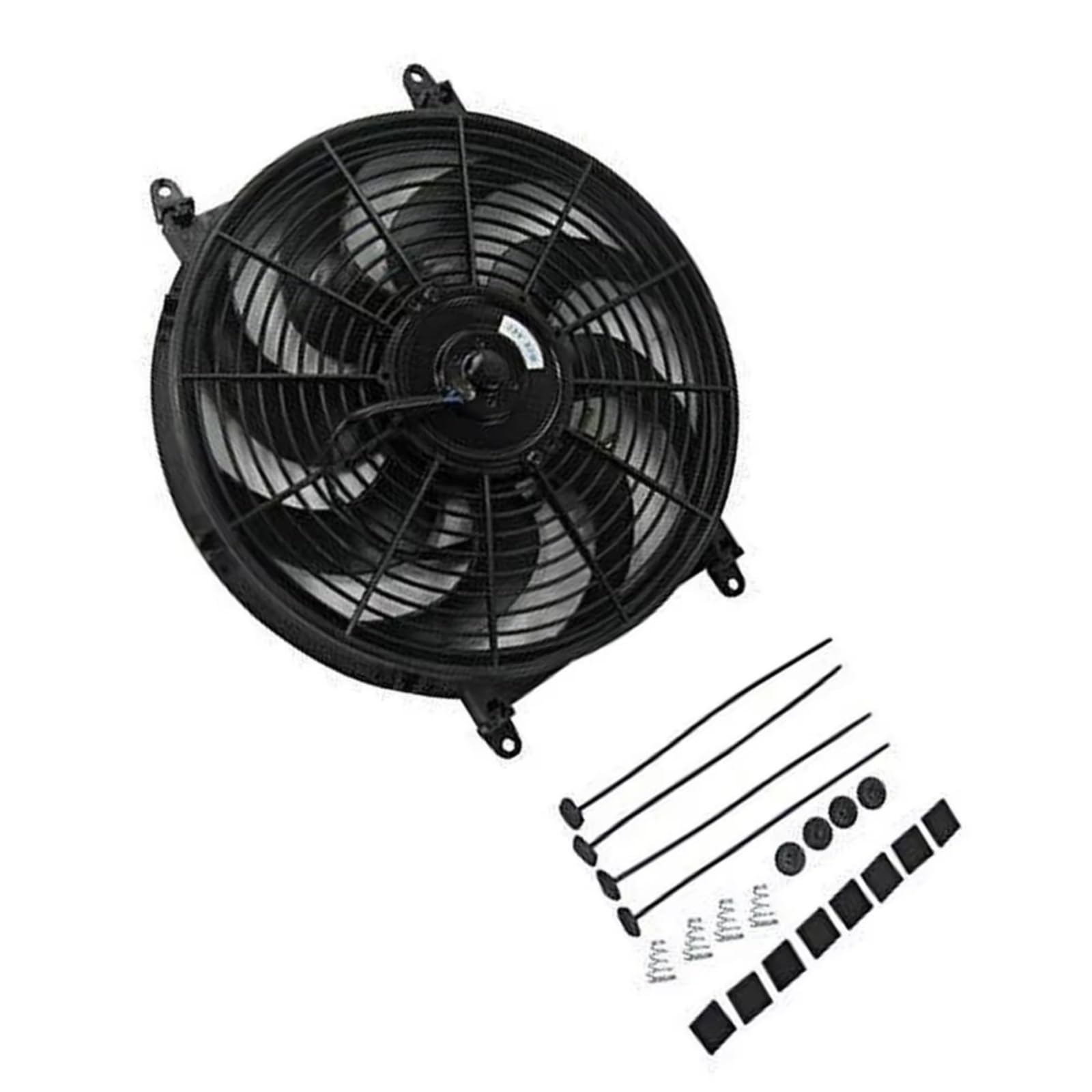 Motor coche Radiador eléctrico Ventilador Refrigeración Motor Aceite Aluminio Radiador Motor Universal Intercooler Enfriador Aceite Ventilador Empuje Refrigeración Lgado 12 14 Pulgadas 12V(12Inch)