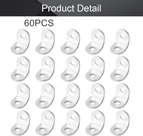 Miniatura 4 de MroMax - Estante para muebles (0.787 x 0.787 x 0.591in, en forma de L, ángulo recto, soporte para esquinas, 10 unidades, 25 unidades, 50 unidades,