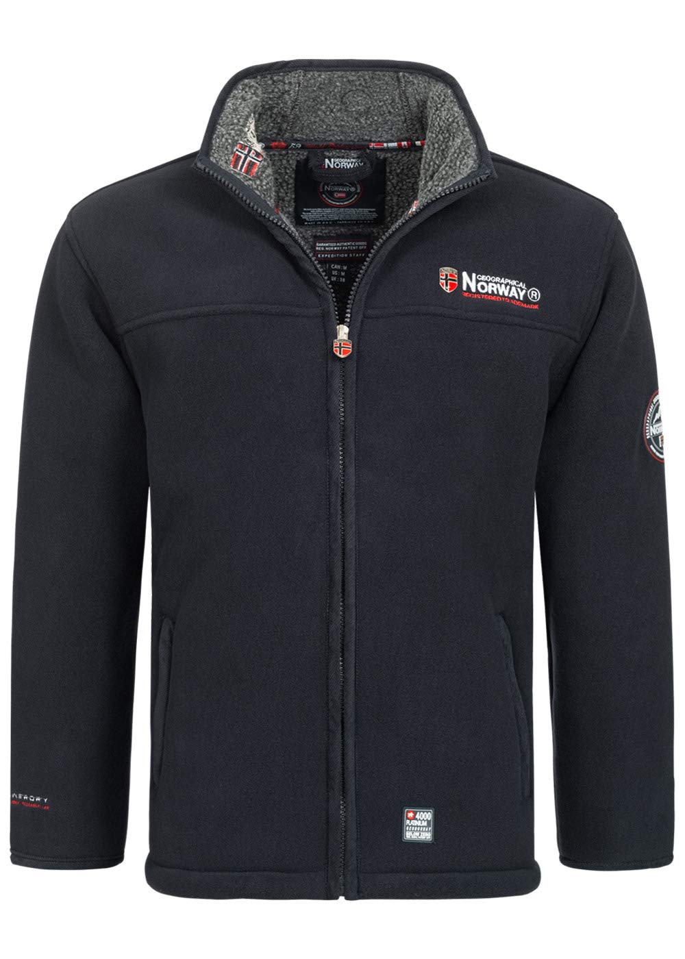 Geographical Norway Ureka Polar Hombres Chaqueta Polar Caliente Piel de Peluche Forro