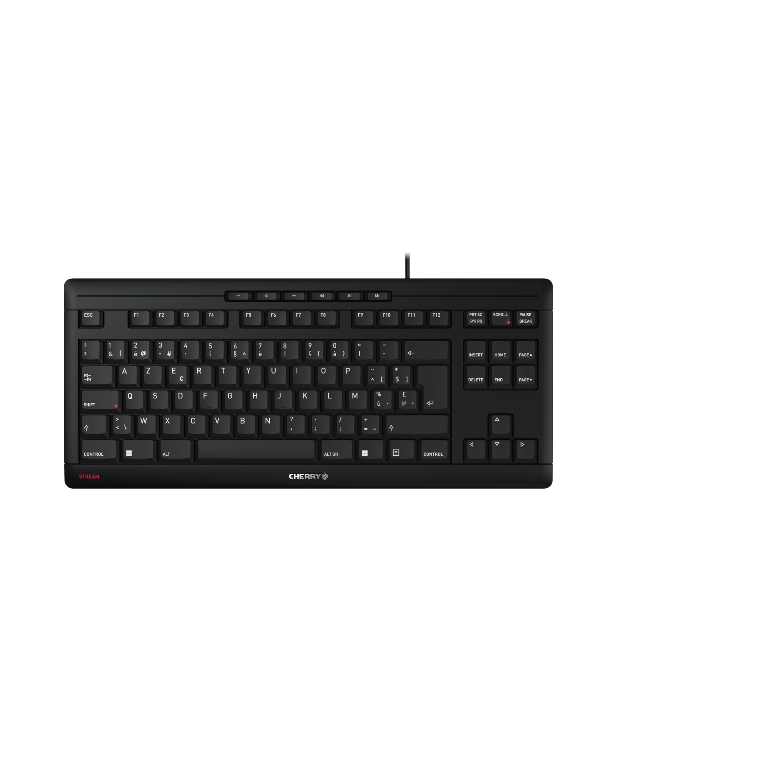 Cherry Black Stream Tkl Keyboard Universal Usb Azerty Belgian