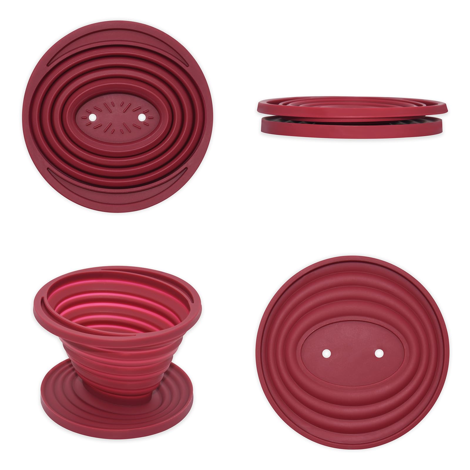 Café pliable, porte-filtre réutilisable en silicone avec 40 cônes, filtre à café de camping, compte-gouttes portable pour voyage