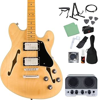 極美品 Squier Starcaster スターキャスター セミアコ ケース付 極美品 Squier Starcaster スターキャスター セミアコ ケース付