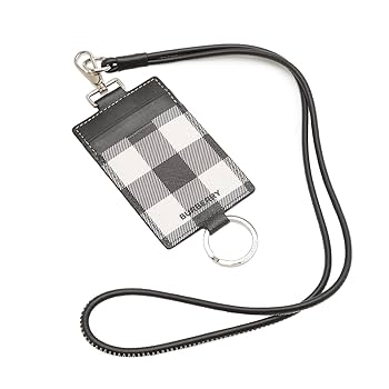 Amazon.co.jp: (バーバリー)BURBERRY チェック＆レザー IDカード