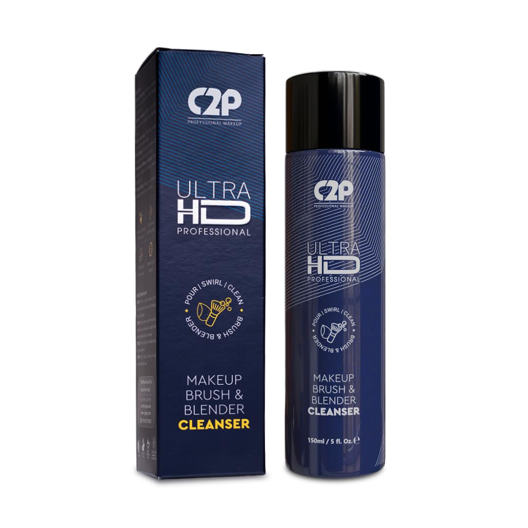 c2p professional makeup C2P Pro Ultra HD Makeup Brush Cleaner Liquid – 150ml | Professional Waterless Cleanser for Brushes & Sponges | Quick-Dry Formula | Removes Dirt, Oil & Makeup Residue-picture-10