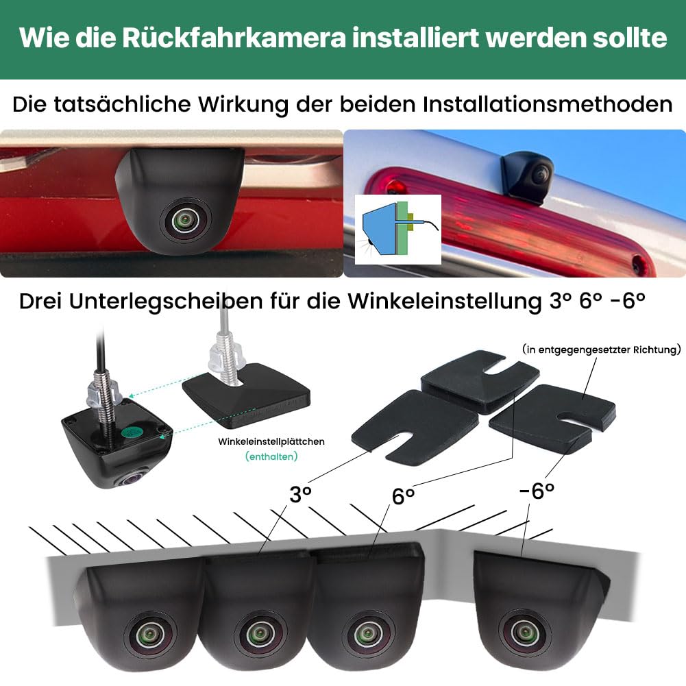 WiFi Rückfahrkamera, 5G 720P HD Auto Rückfahrkamera für iPhone iPad Android Smart Phone Tablet mit 170 Grad Weit Betrachtungswinkel