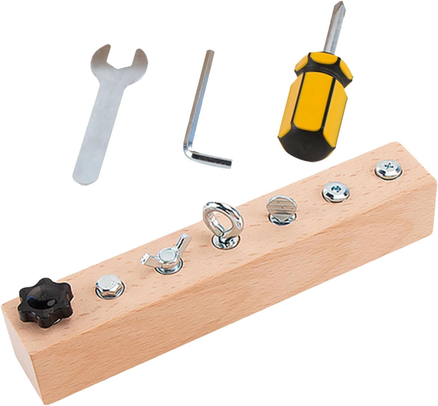 Kids Busy Toy - Quiet Sensory Fine Motor Skills Building,Children Busy Toy Wooden Board - for Boys Girls Preschoolers Children Over 3 Years Old Yard Living Room