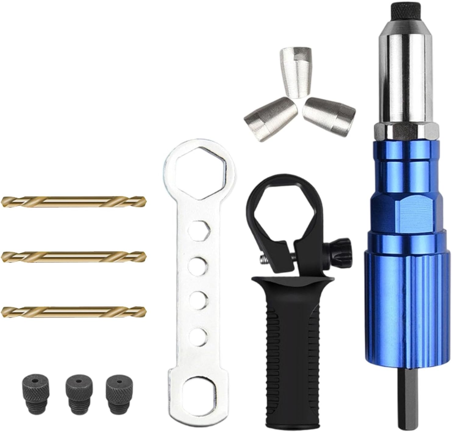 Multi Purpose Rivet Adapter for Power Drills Featuring 50% Smaller Body and High Hardness Hexagonal Connector Aluminum Alloy Rivet Converter