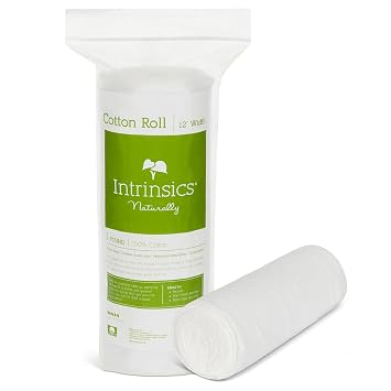 Intrinsics 100% Pure Cotton Roll 1lb 12 Wide 100% Cotton Coil | Premium Esthetician Supplies for Facials, Waxing & Skincare | High Absorbency and Hypoallergenic