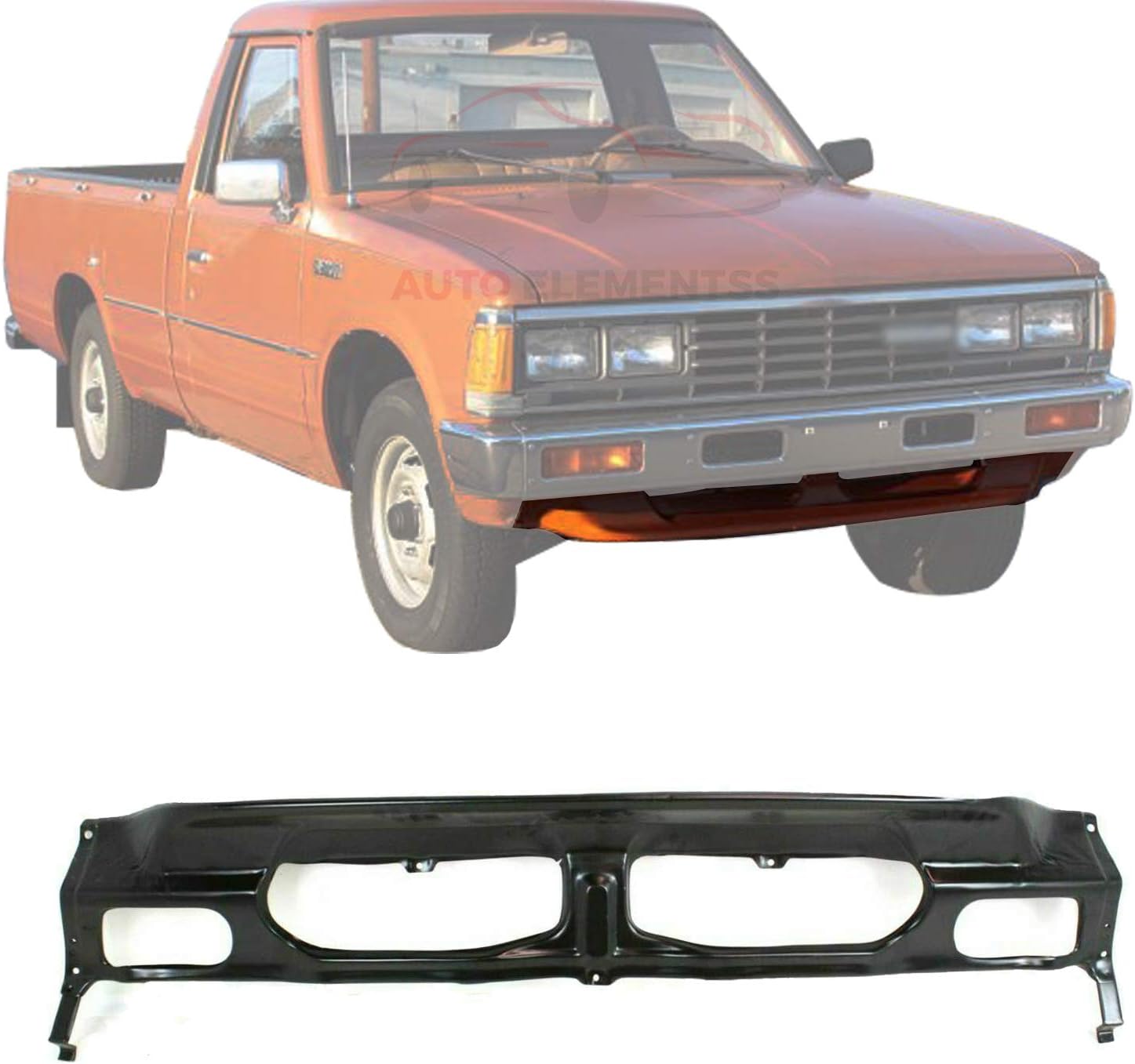 Front Bumper Lower Valance Panel For 1983-1986 Nissan 720 Pickup Truck Direct Replacement 6265092W00