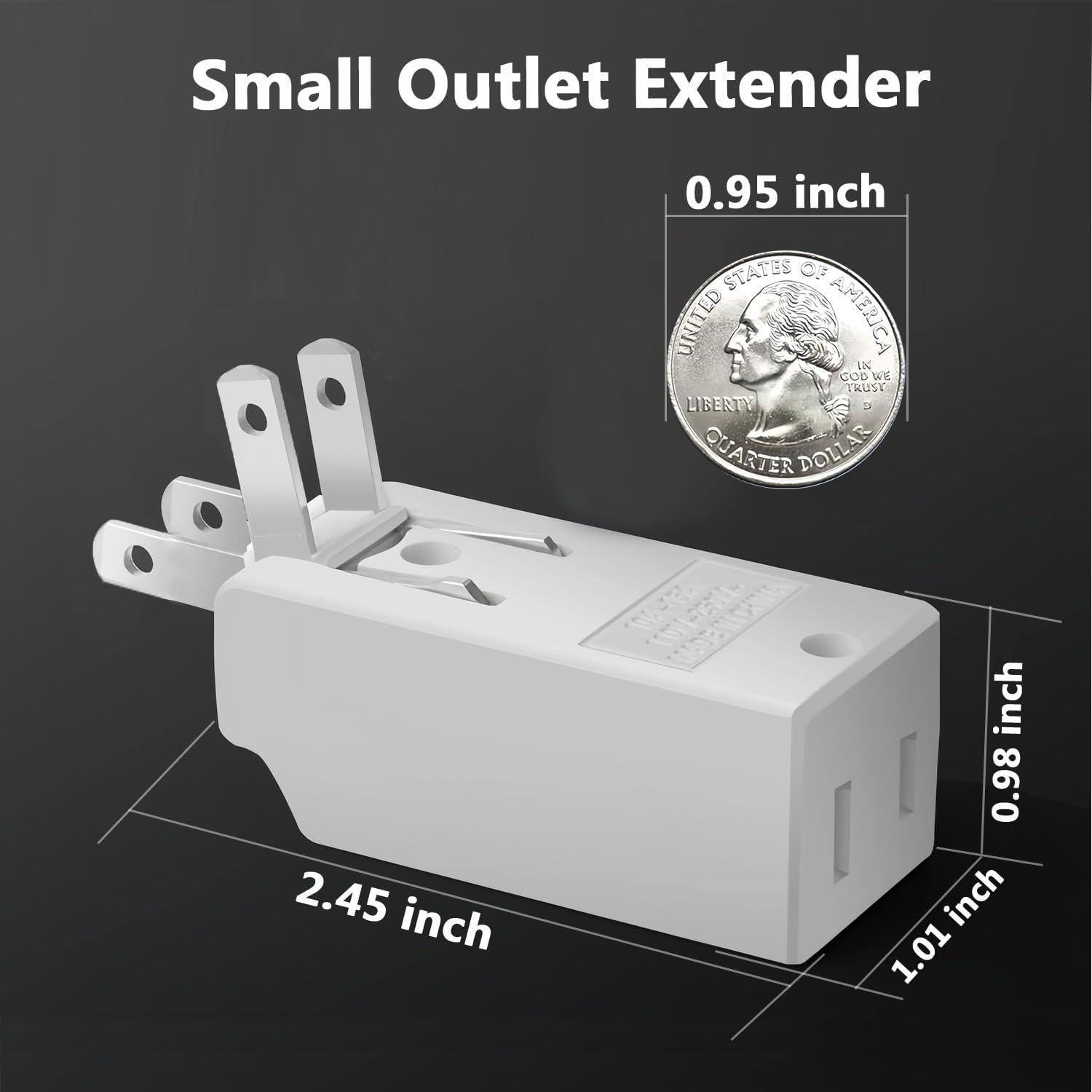 Multi Plug Outlet Extender,AC Flat Plug Adapter Outlet,Mini Indoor Wall Tap Plug, Electrical Wall Outlet Splitter,Fold-Able Wall Adapter for Cruise Ship Home Office and Travel (4Pack,White)