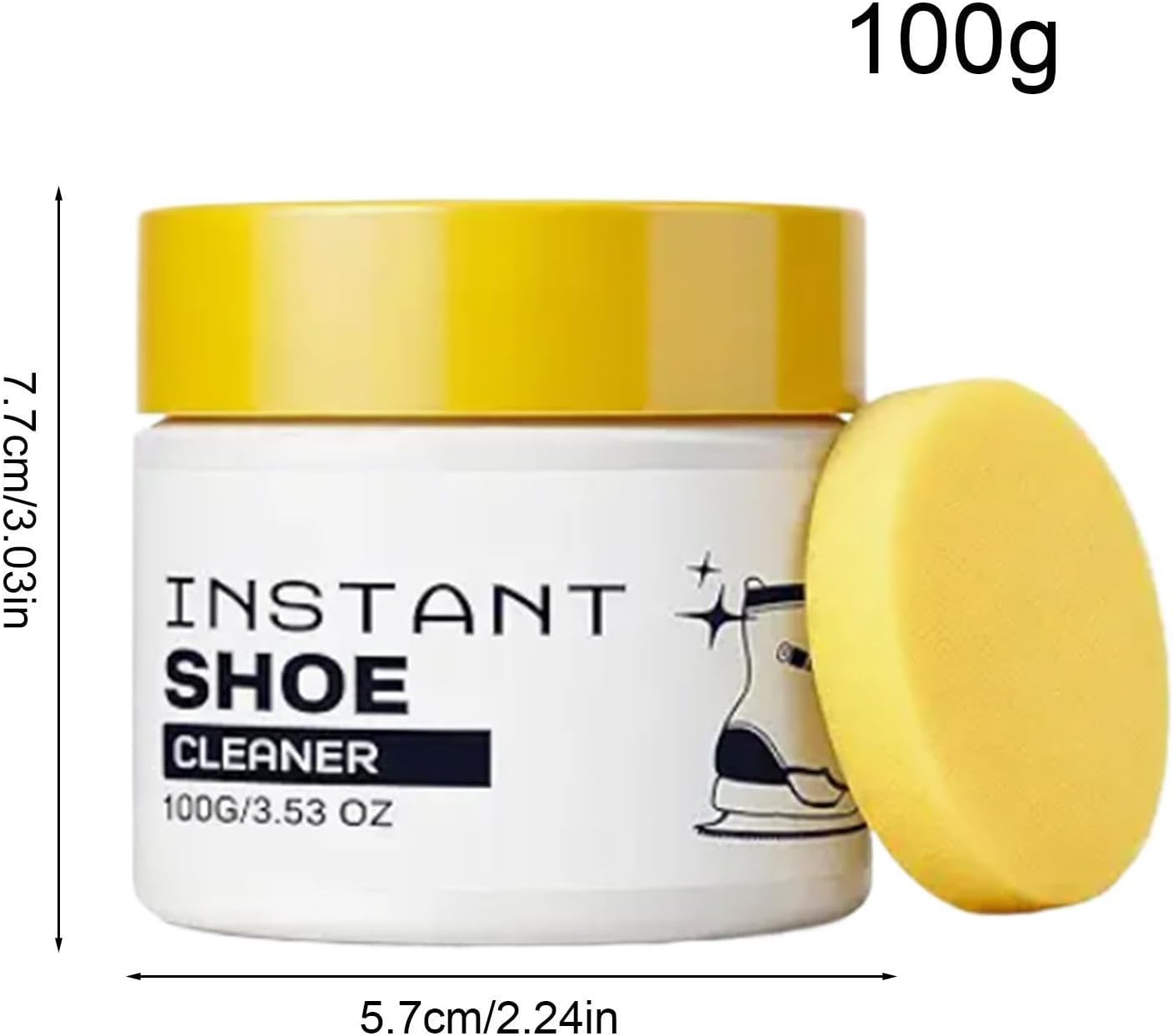 Shoe Cleaner - No Wash Sneaker Cleaning Cream, White Footwear Stain Removal Solution with Instant Brightening Effect, Deep Conditioning Formula, Ideal for Travel Daily Maintenance Sports Use