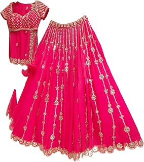 Muktsarfab Women's GeorgetteSFver-154Unstitched Designer Lehenga for Women – Premium Silk Lehenga with Zari & Stone Work, ... Price In India