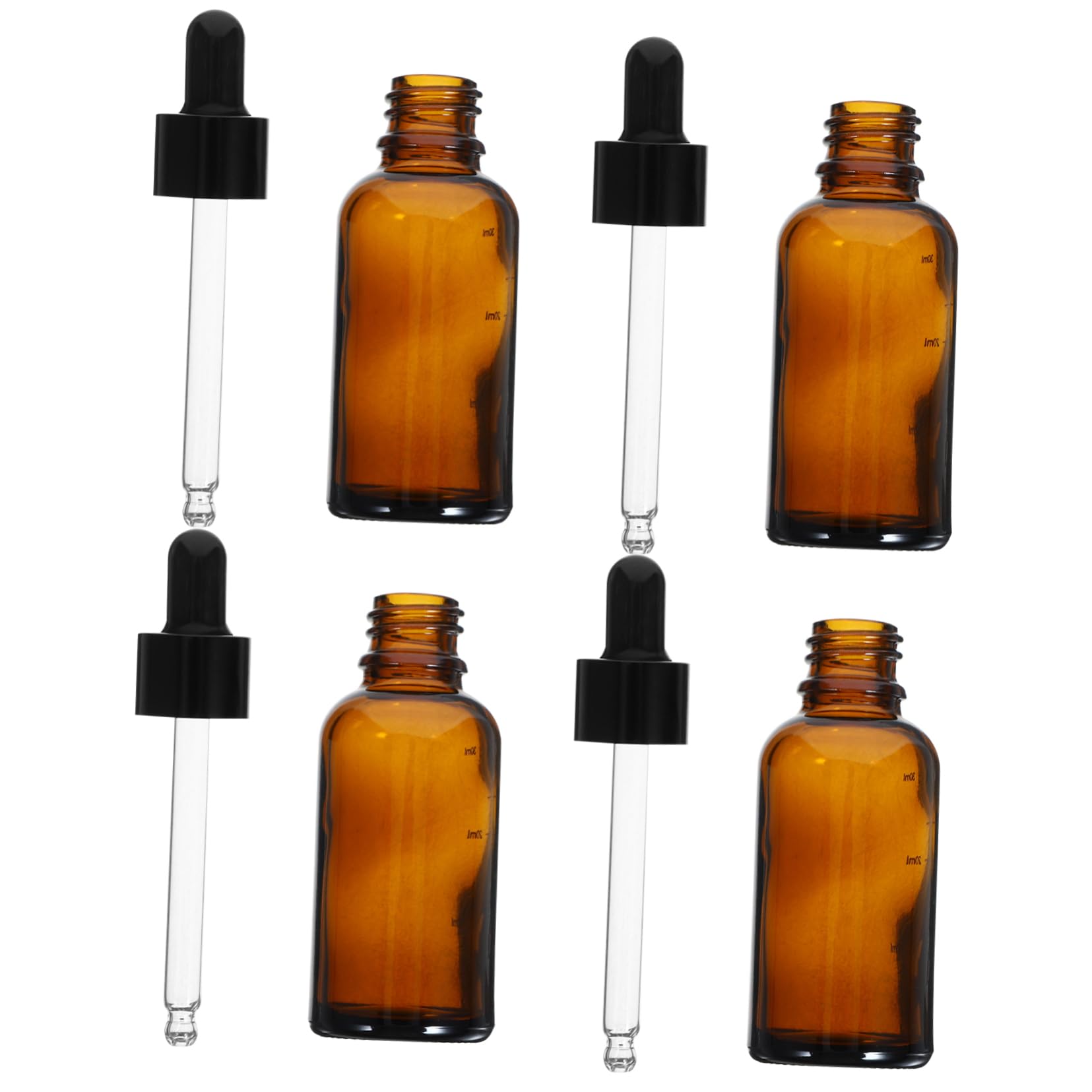 SOLUSTRE 20stücke Braunglas-dropper-flaschen Mit Pipette Für Ätherische Öle Und Flüssigkeiten Leichte Und Kompakte Reiseflaschen Mit Skalierung Für Präzise Dosierung