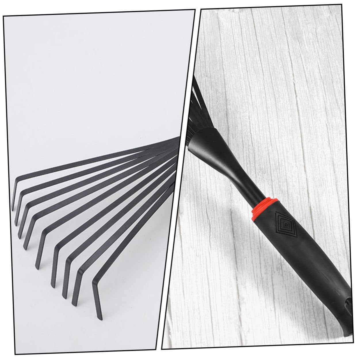 Toyvian 2 Sätze Teiliges Gartenhandrechen Ergonomischer Komfortgriff Zähne Für Effiziente Gartenarbeit Für Laubräumen Und Enge Plätze 2 Stück * 2