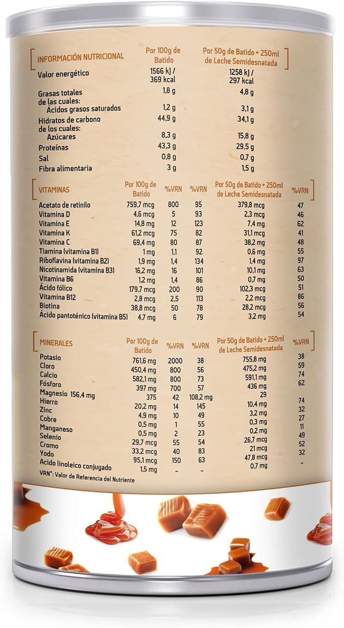 Batidos saciantes Toffee Caramelo 550g Sustitutivo de Comida