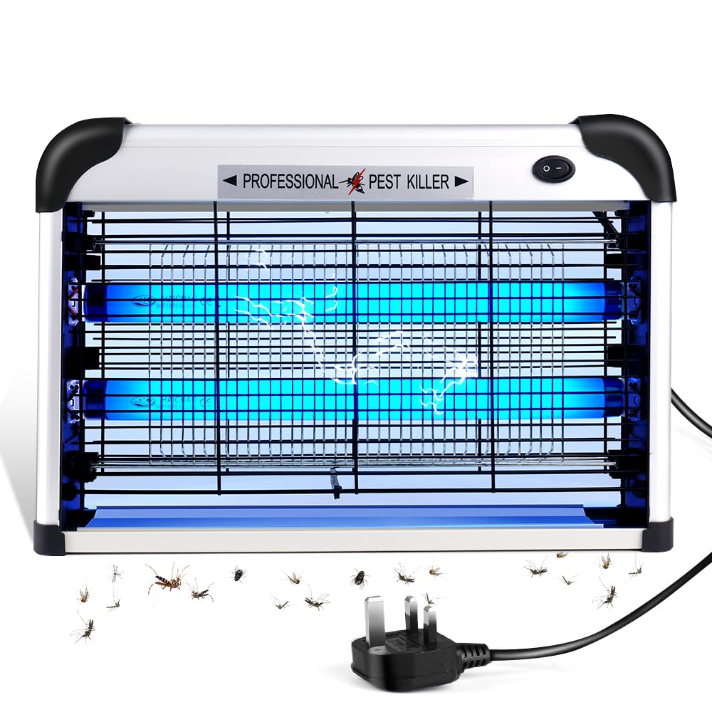 Fly Zapper Electric Indoor, 3500V Bug Catcher with 20W UV Light, Hangable Insect Killer with Safety Mesh, Fly Traps for Home, Bedroom, Office, Patio, Garden