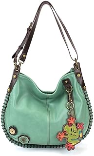 Convertible Hobo Large Tote Bag FROG Vegan Leather Teal Green