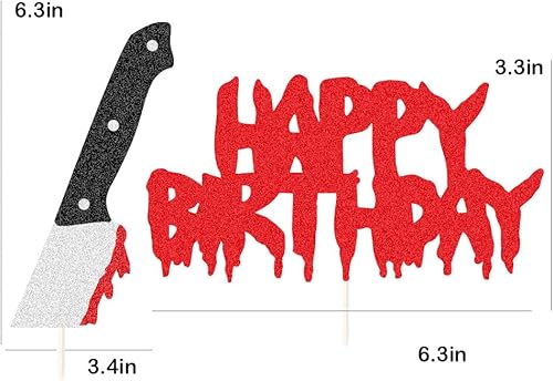 Miniatura 2 de Suministros para fiesta de cumpleaños Have a Killer, decoración clásica de terror para decoración de Halloween para fiesta de terror (estilo 2)