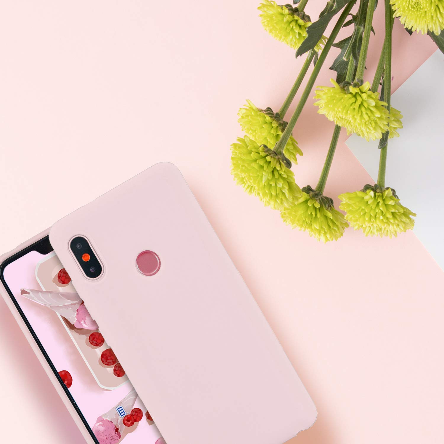 Cuzz Custodia Morbida In Silicone Per Xiaomi Redmi 6A + Film Vetro Temperato - Cover TPU Gialla