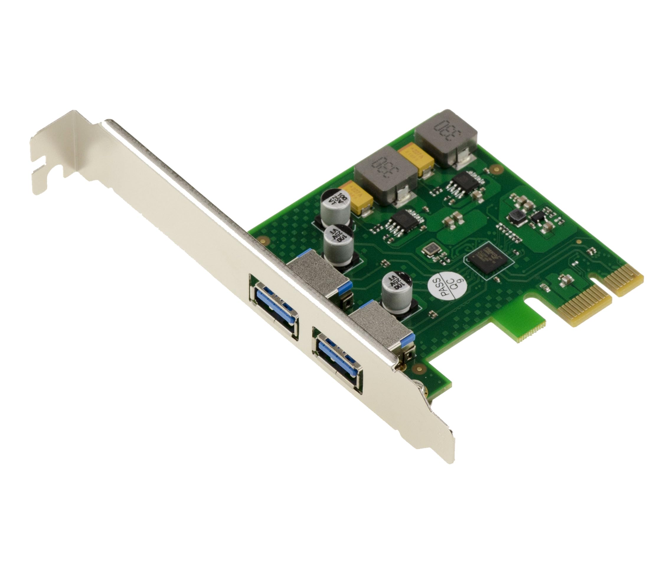 KALEA-INFORMATIQUE Carte PCIe USB 3.0 2 Ports FL1100 High Power | Carte PCIe USB 3.0 double port 5 Gbit/s avec Fresco FL1100