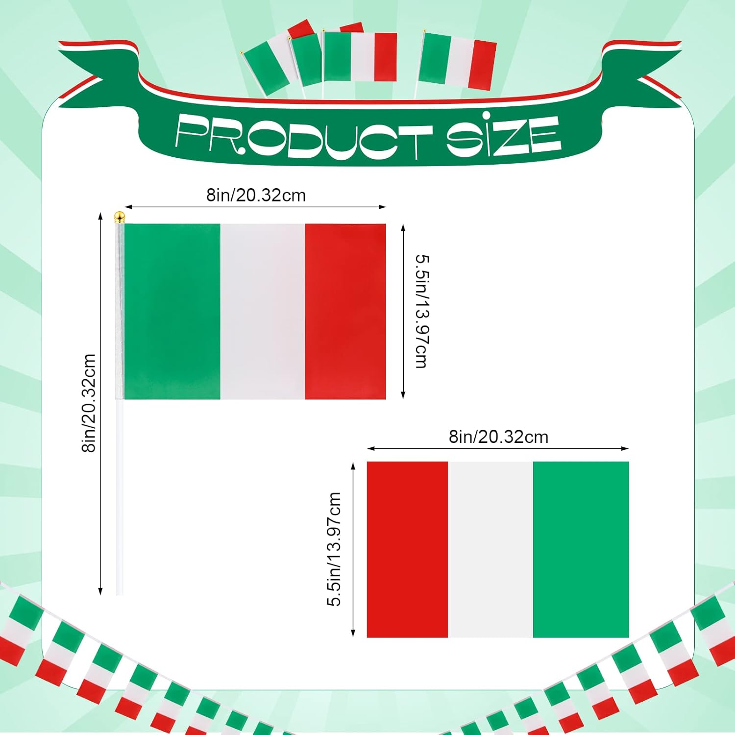 Buy Italian Flag Table Cover Italy Hand Held Mini Flag(15 Pack) Italy