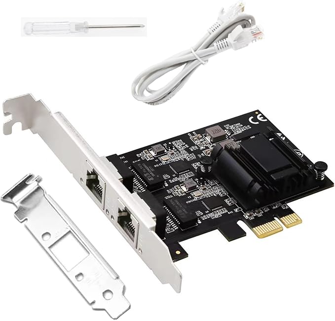2.5GB RJ45x2 Port PCIe NIC Network Card for pc Switch