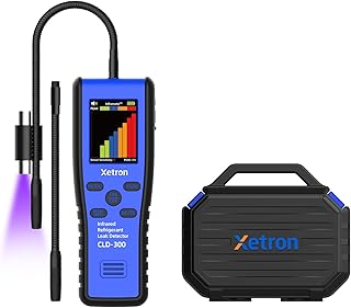 Xetron[Flagship] Infrared Refrigerant Leak Detector A2L Compatible [R1234YF R134A R410A R22], HVAC Anti-Interference 10-Yr. Sensor Automotive AC Mute Rechargeable Freon Sniffer with an Extended 12inch