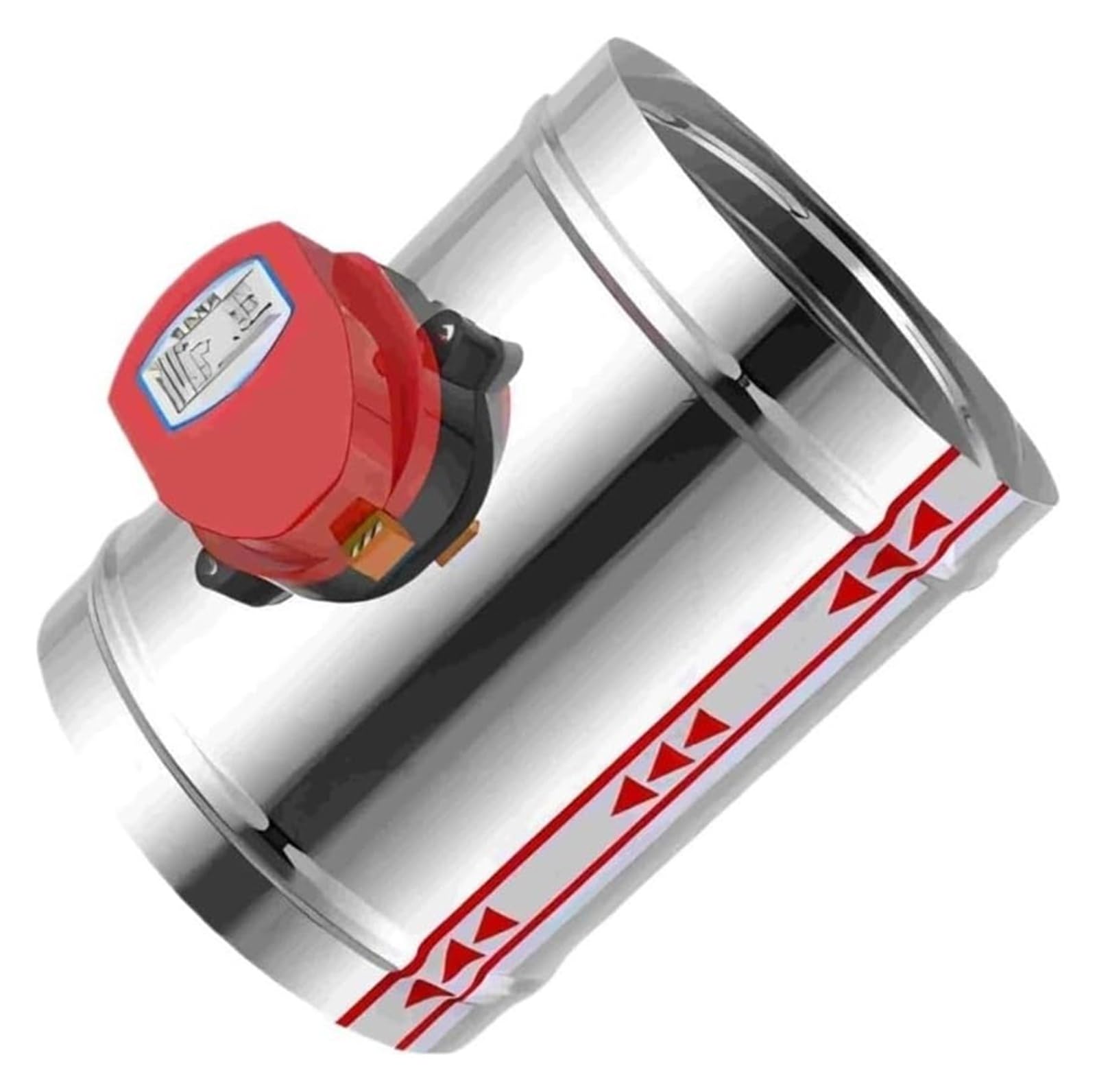 Gkirqvpe 42Mm Wind Valve Driver, Stainless Steel Motorized Round Duct Volume Control Damper Actuator 51 To 200Mm(,Dc12v)
