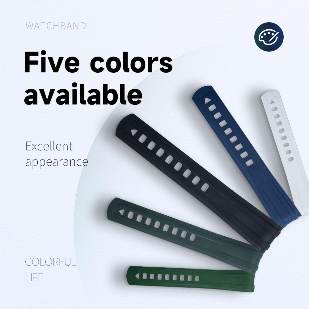 DASEB Dla paska Omega Seamaster 300 nurkowanie Watchband bransoletki ze sprzączką 20mm zakrzywiony koniec jakości FKM guma fluorowa nowe paski do zegarków