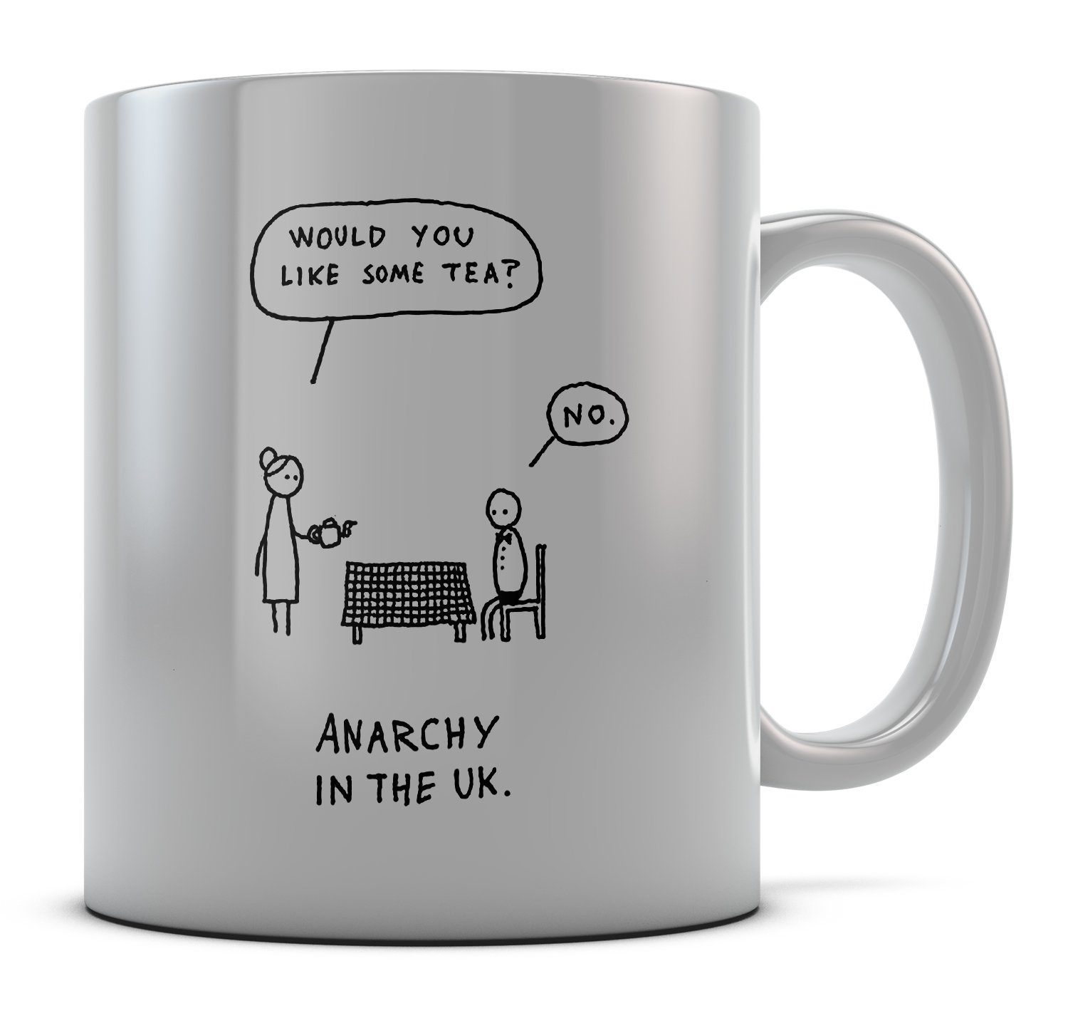 Daytripper White Printed Anarchy In The Uk Tea Funny Novelty Mug