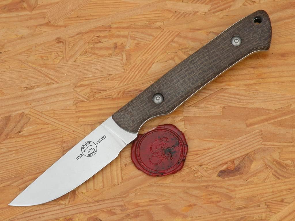 White River Small Game, Natural Burlap Micarta Handle