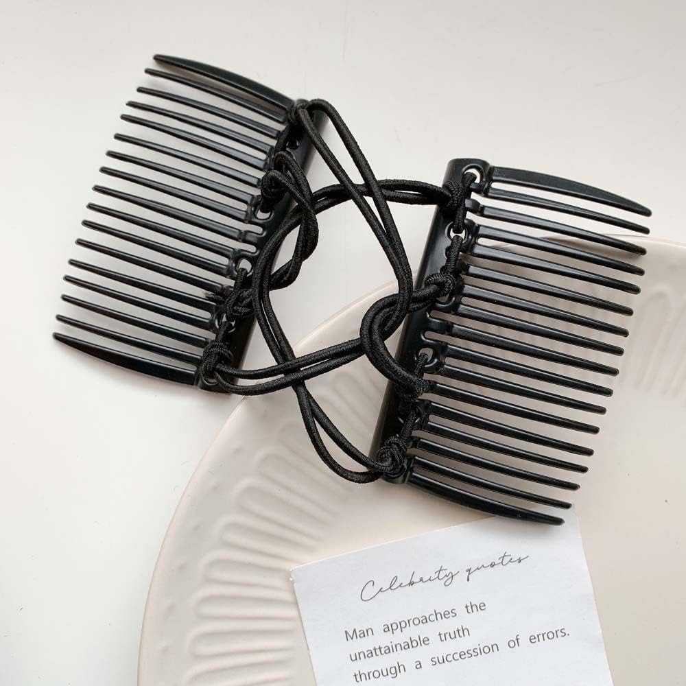 Black Adjustable Magic Hair Clip Combs