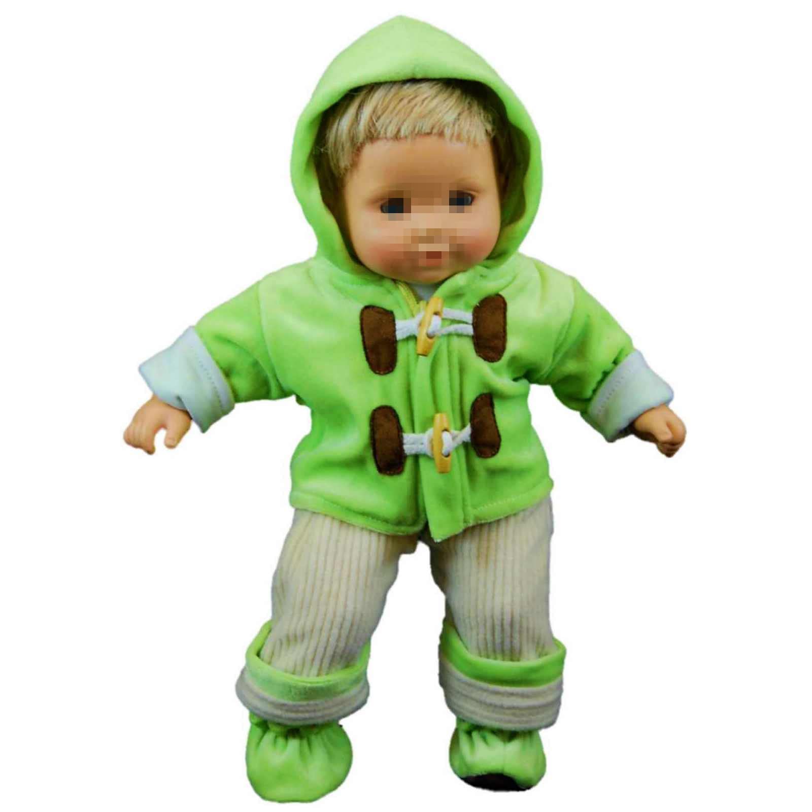The Queen's Treasures 15 Inch Doll Clothes Designed for Use with Bitty Baby Dolls, Green & Cream Overalls, Shirt, Jacket & Shoes, Compatible with American Girl's Bitty Baby Twins