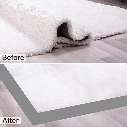 Miniatura 4 de Tira de Transición de Piso de Vinilo Autoadhesiva de 3.05m, Tira de Borde Superpuesto Alfombra a Azulejo, Tira de División de Piso Flexible Pelar y