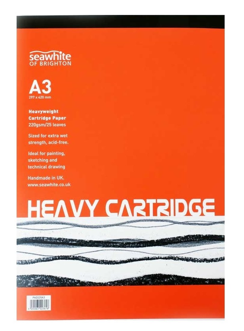 Grehge Cartridge Pad 220gsm 25 Sheets Acid Free Paper All Media Art 297mm x 420mm (1 Pad)