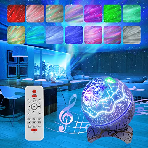 Star Projector Northern Aurora Galaxy Projector, 14 Colors LED Night Light Projector with Bluetooth Speaker White Noise & Skylight for Christmas, Ceiling Home Party, Living, and Gaming Room Decor