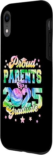 Miniatura 2 de iPhone XR Parents of a 2025 Graduate Tie Dye Graduation VolleyBall Case