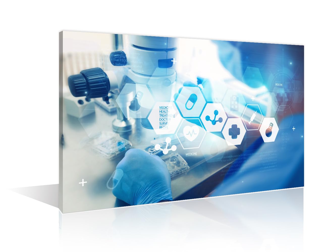 TUMOVO 1 Panels Scientists and Scientific Experiments Wall Painting Clinical Laboratory Prints for Wall Decor Laboratory Posters Art Prints Giclee Gallery-Wrapped Posters and Prints (12" Wx18 H)