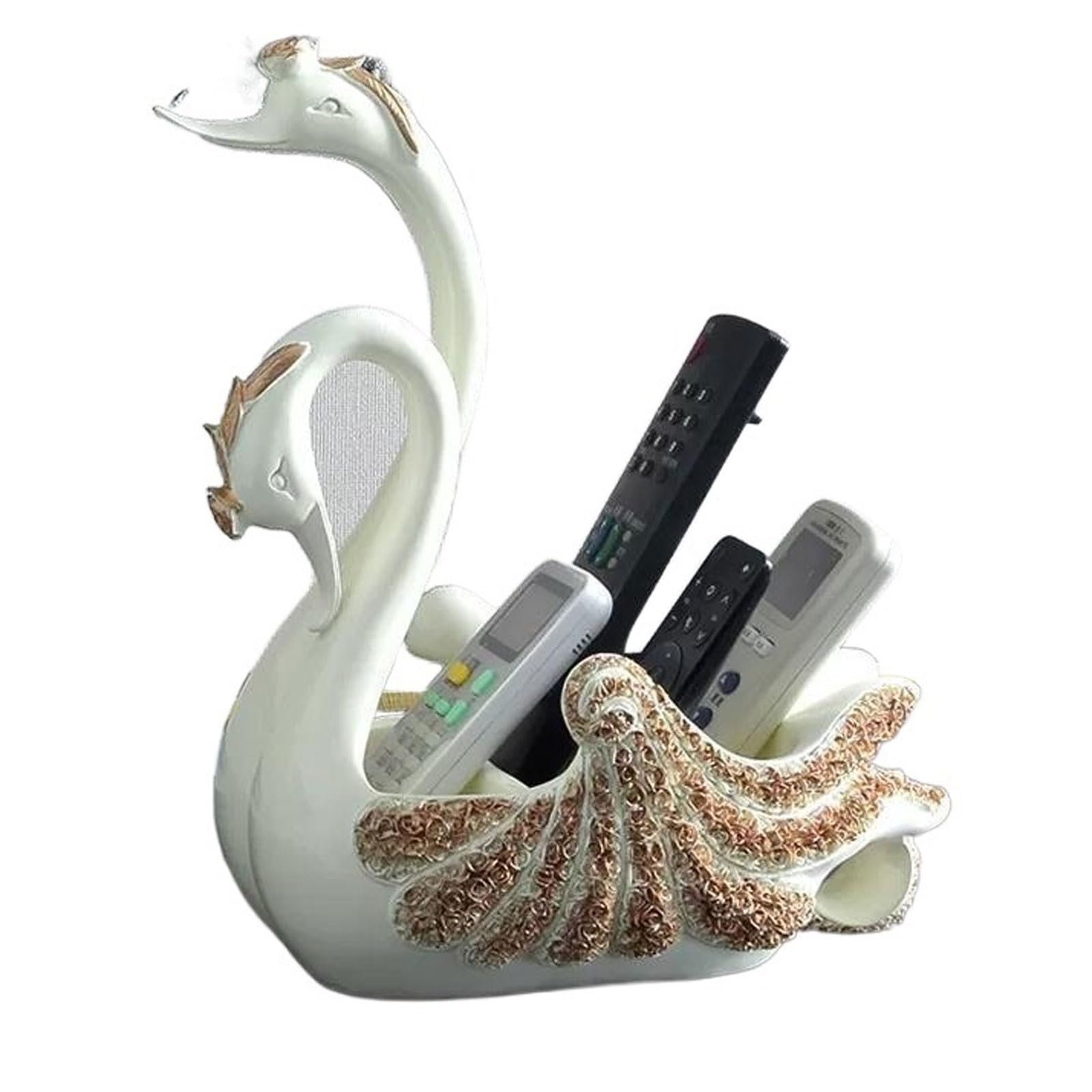 Porta Telecomandi Scatola portaoggetti for telecomando, supporto for telecomando Swan for TV da tavolo, organizer for supporto for telecomando, contenitore for telecomando for tavolino da salotto Orga