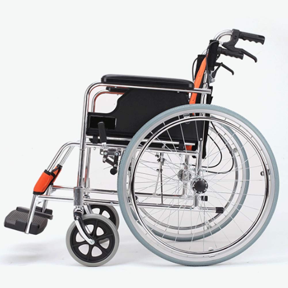 Wheelchair, Silla de Ruedas Manual Plegable, Ligera, Multifuncional, de aleación de Aluminio, Adecuada para Personas Mayores y discapacitadas para Llevar Silla de Ruedas Plegable Ultraligera