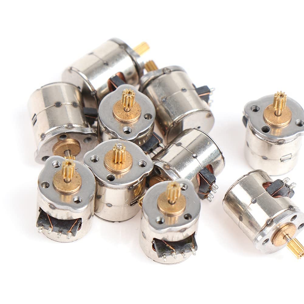 Lrtzizy Mini Stepper Motor 2 Phase 4 Wires Motor Stepper Miniature with Gear Mini Motor Toy Motor Craft 10pcs/Pack - Image 3
