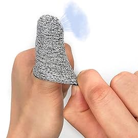 JADE KIT 60 PCS Finger Cots Cut Resistant Protector, Finger Covers for Cuts, Gloves Life Extender, Cut Resistant Finger Protectors for Kitchen, Work, Sculpture, Anti-Slip, Reusable