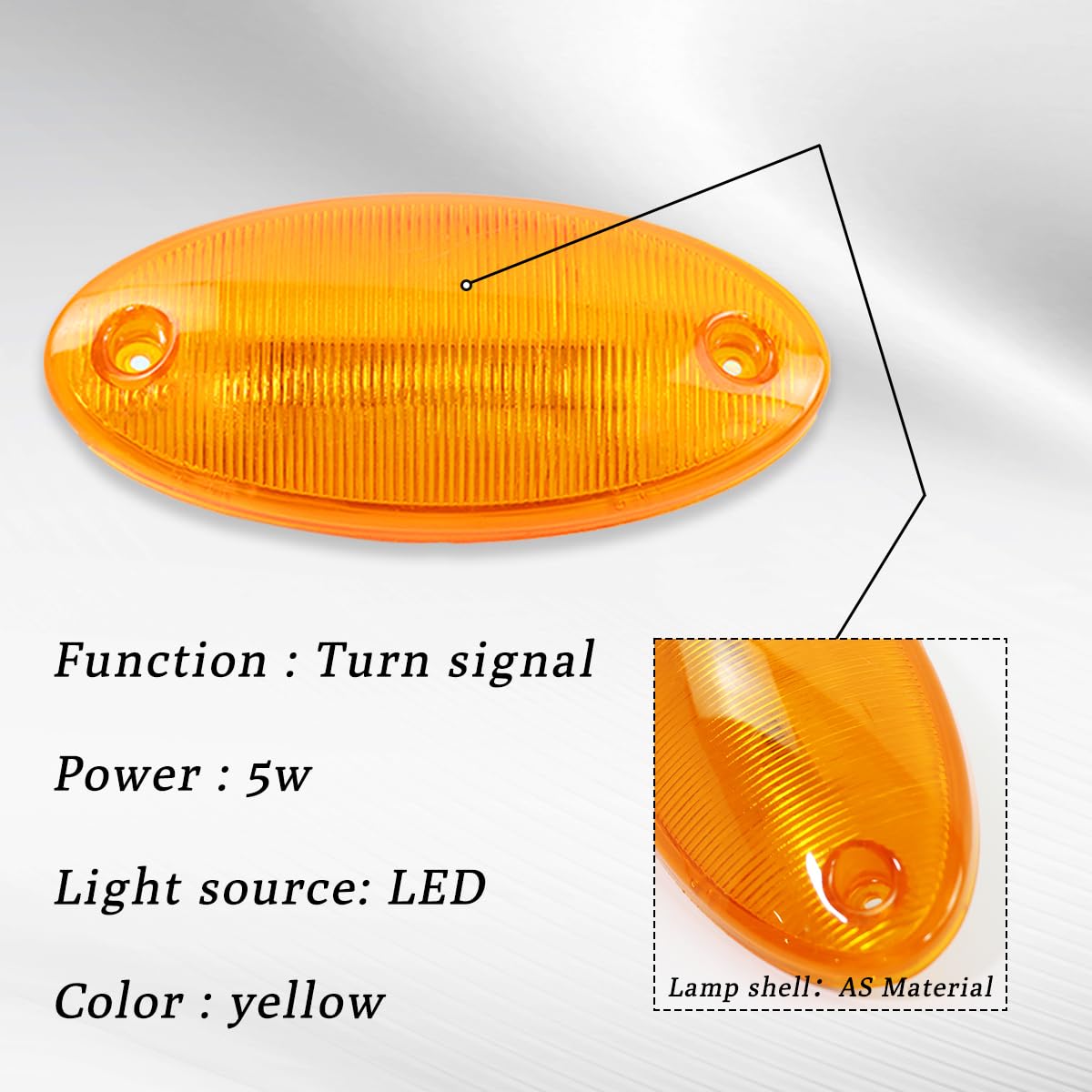 Seassauto Cab Roof Top Marker LED Light Assembly Amber Lamps Fit for International Prostar 2008-2018 Truck 2 PCS