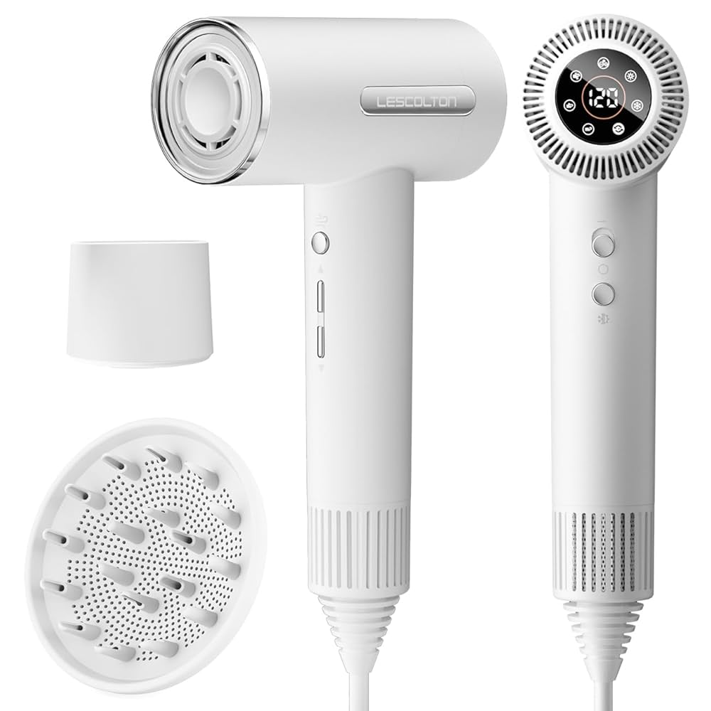 【LESCOLTON 】L HIGH SPEED HAIR DRYER☆ LESCOLTON Hair Dryer, Ionic Blow Dryer 110,000 RPM Brushless