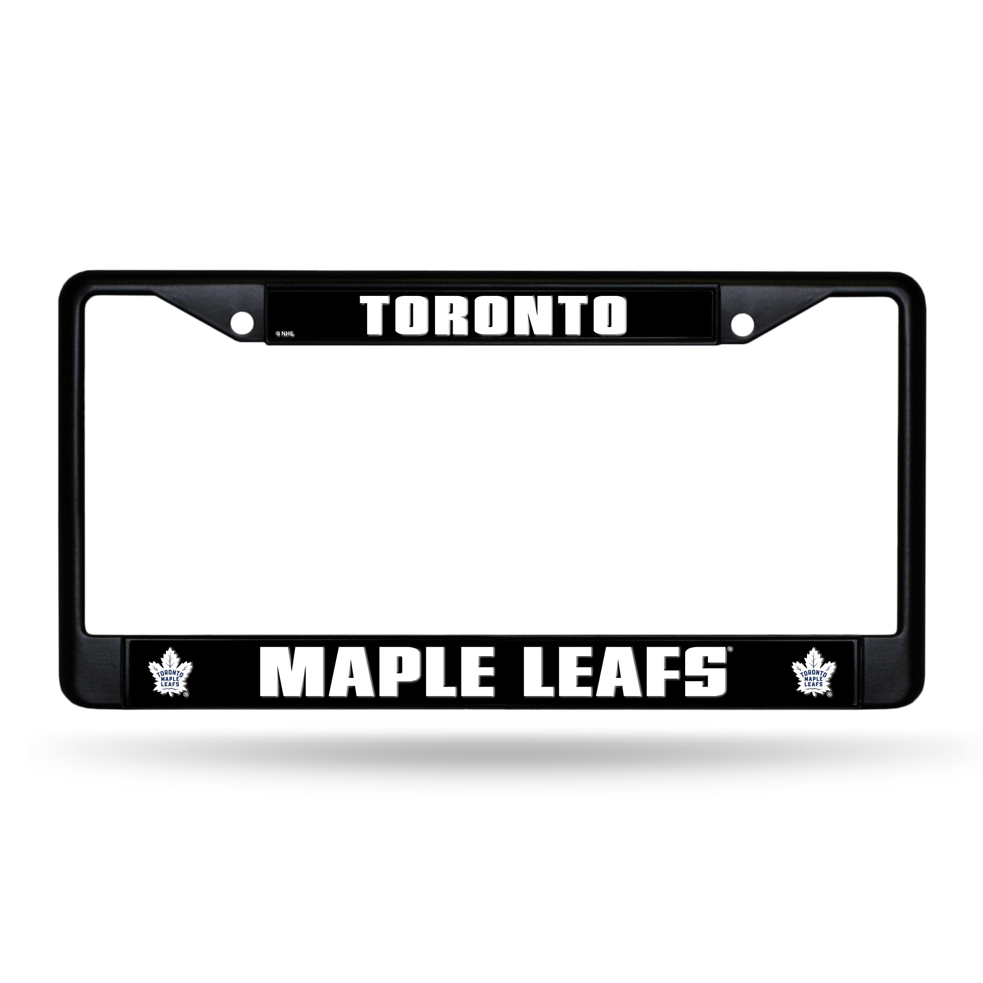 Rico Industries NHL Toronto Maple Leafs Black 12" x 6" Black Metal Car/Truck Frame Automobile Accessory