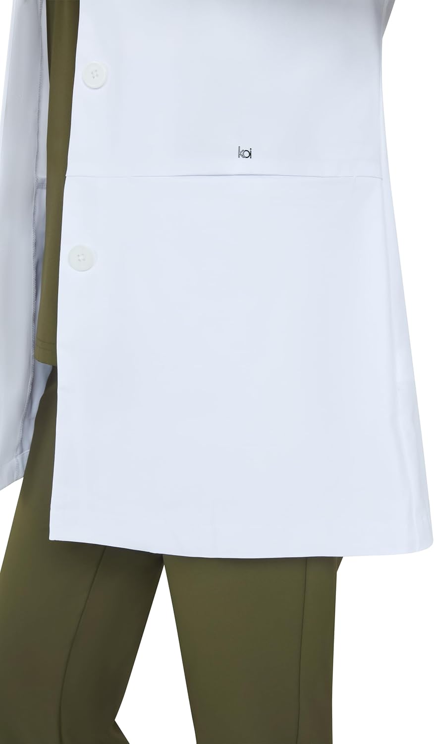 KOI Scrubs Essentials Care Women's 4-Pocket Stretch Lab Coat - Image 3